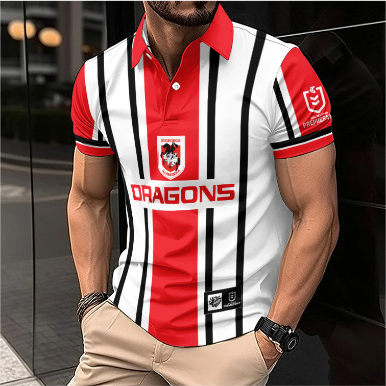 Auspiritmerch St. George Illawarra Dragons Personalized Polo Shirt Gift For Fans