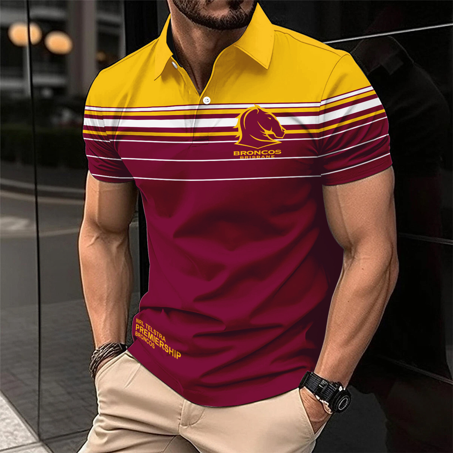 Auspiritmerch Brisbane Broncos Personalized Polo Shirt Gift For Fans