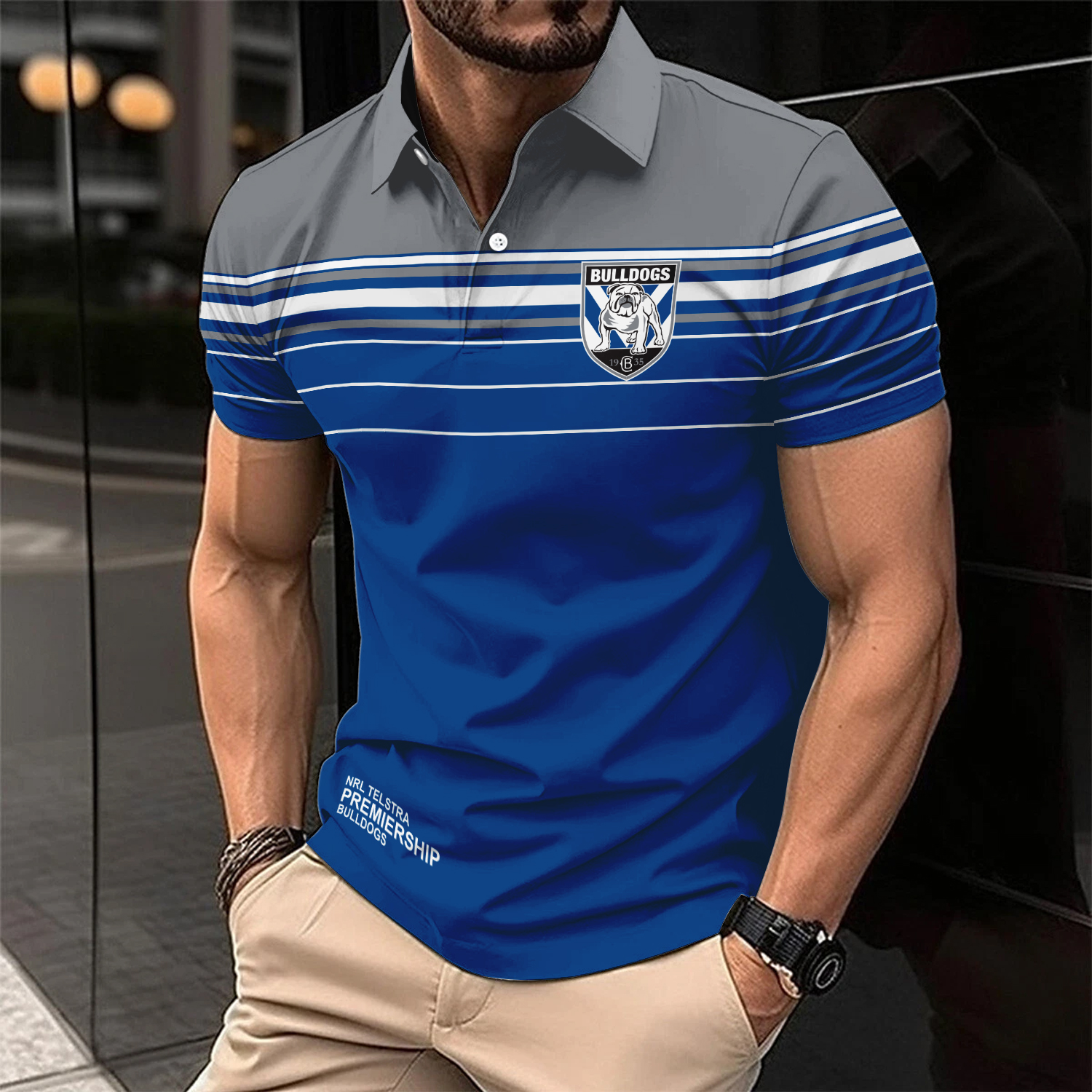 Auspiritmerch Canterbury-Bankstown Bulldogs Personalized Polo Shirt Gift For Fans
