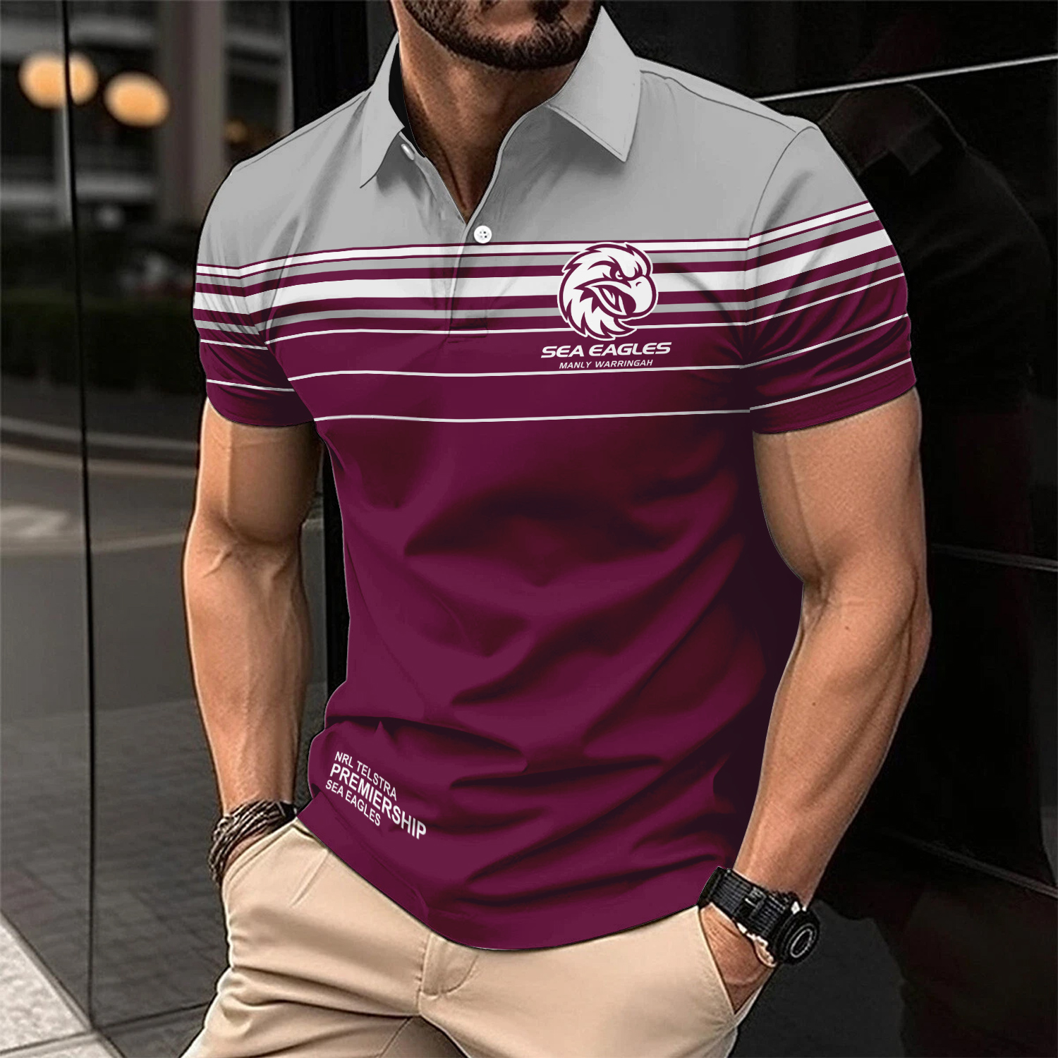 Auspiritmerch Manly Warringah Sea Eagles Personalized Polo Shirt Gift For Fans