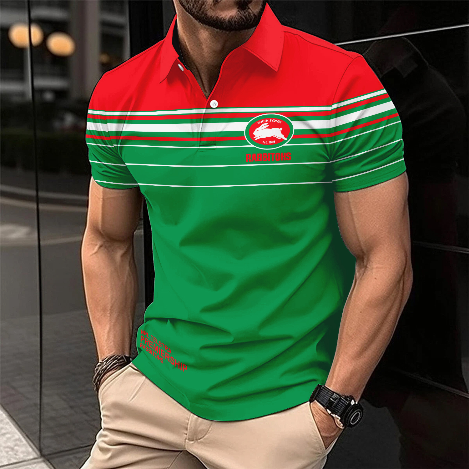 Auspiritmerch South Sydney Rabbitohs Personalized Polo Shirt Gift For Fans