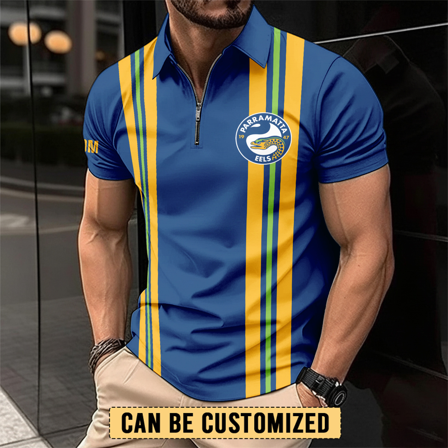 Auspiritmerch Parramatta Eels Personalized Zip Polo Shirt Gift For Fans