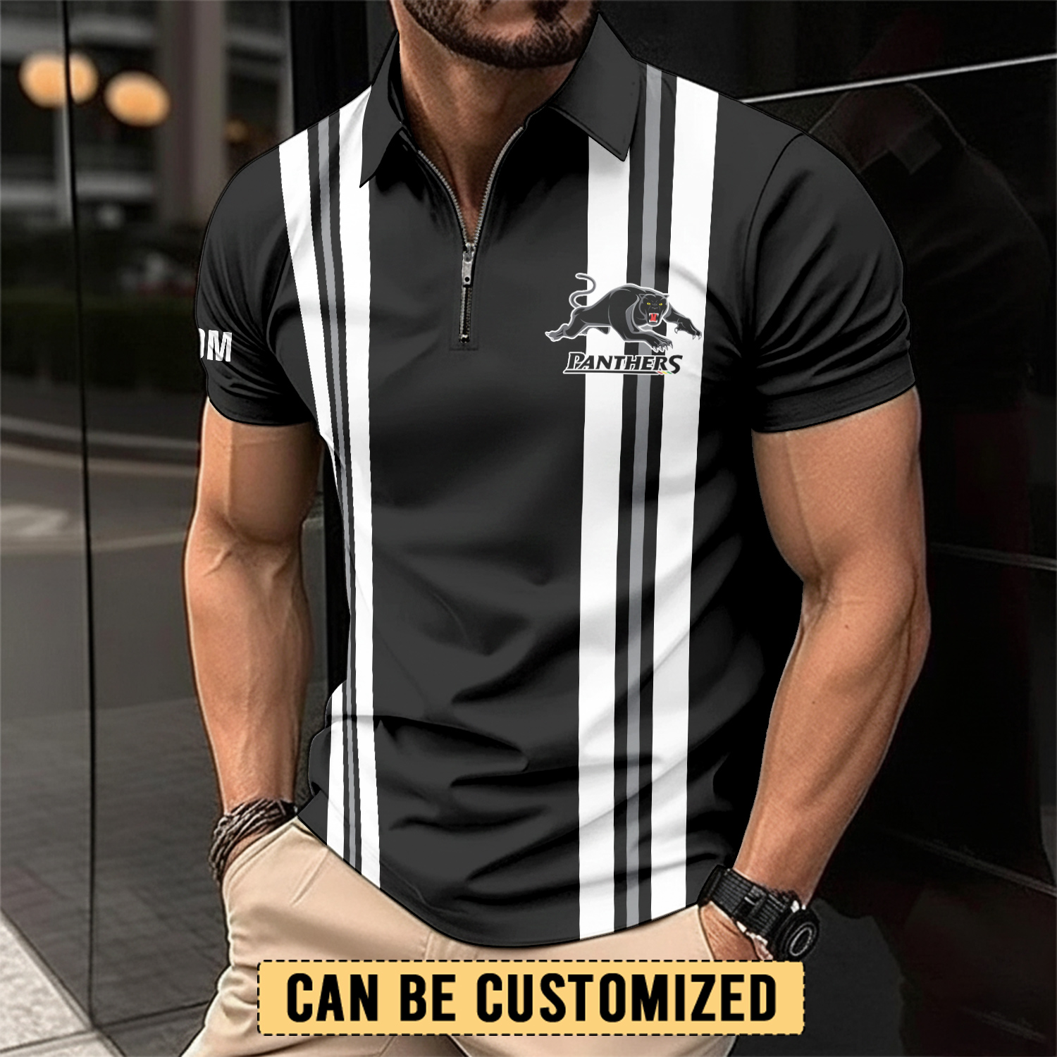 Auspiritmerch Penrith Panthers Personalized Zip Polo Shirt Gift For Fans