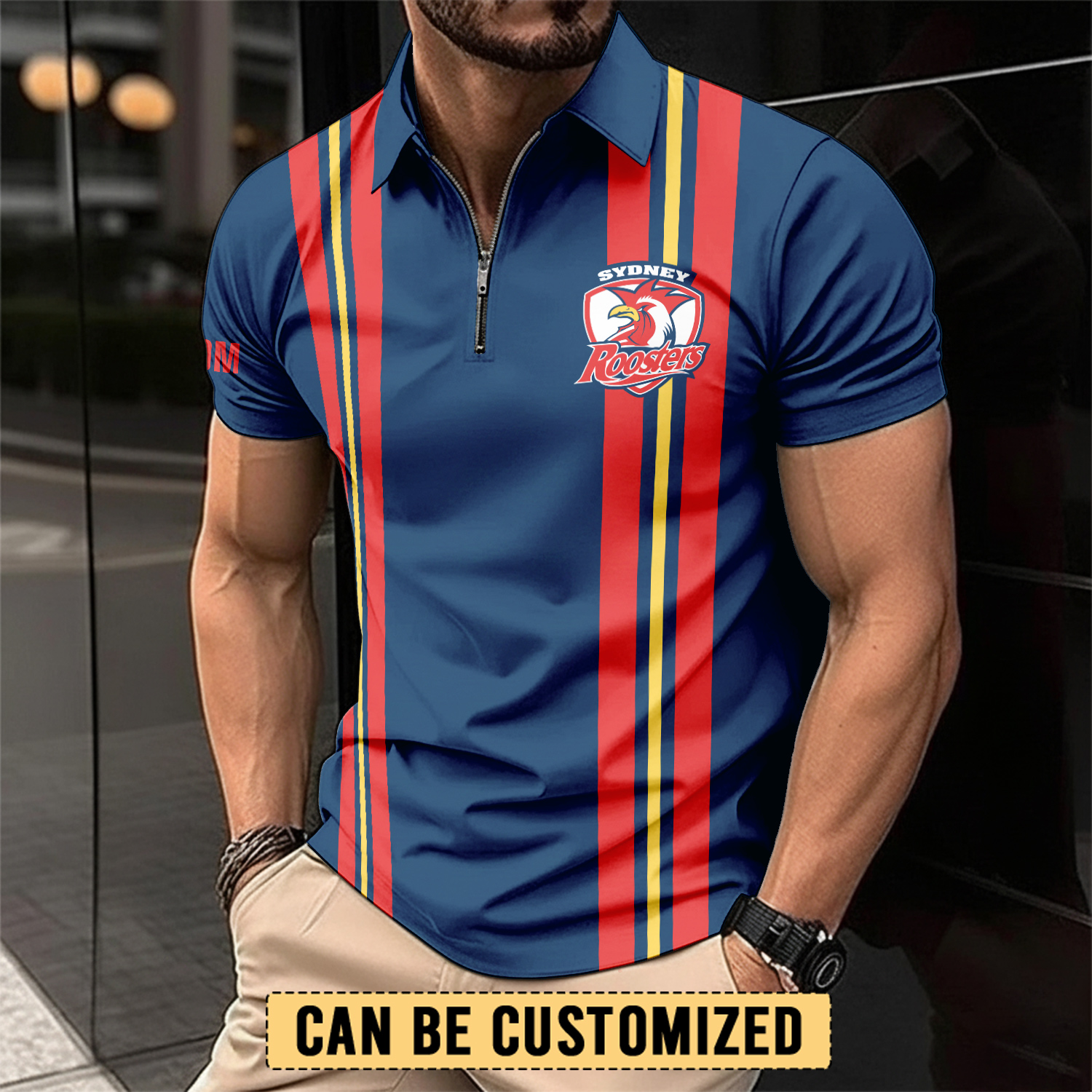 Auspiritmerch Sydney Roosters Personalized Zip Polo Shirt Gift For Fans