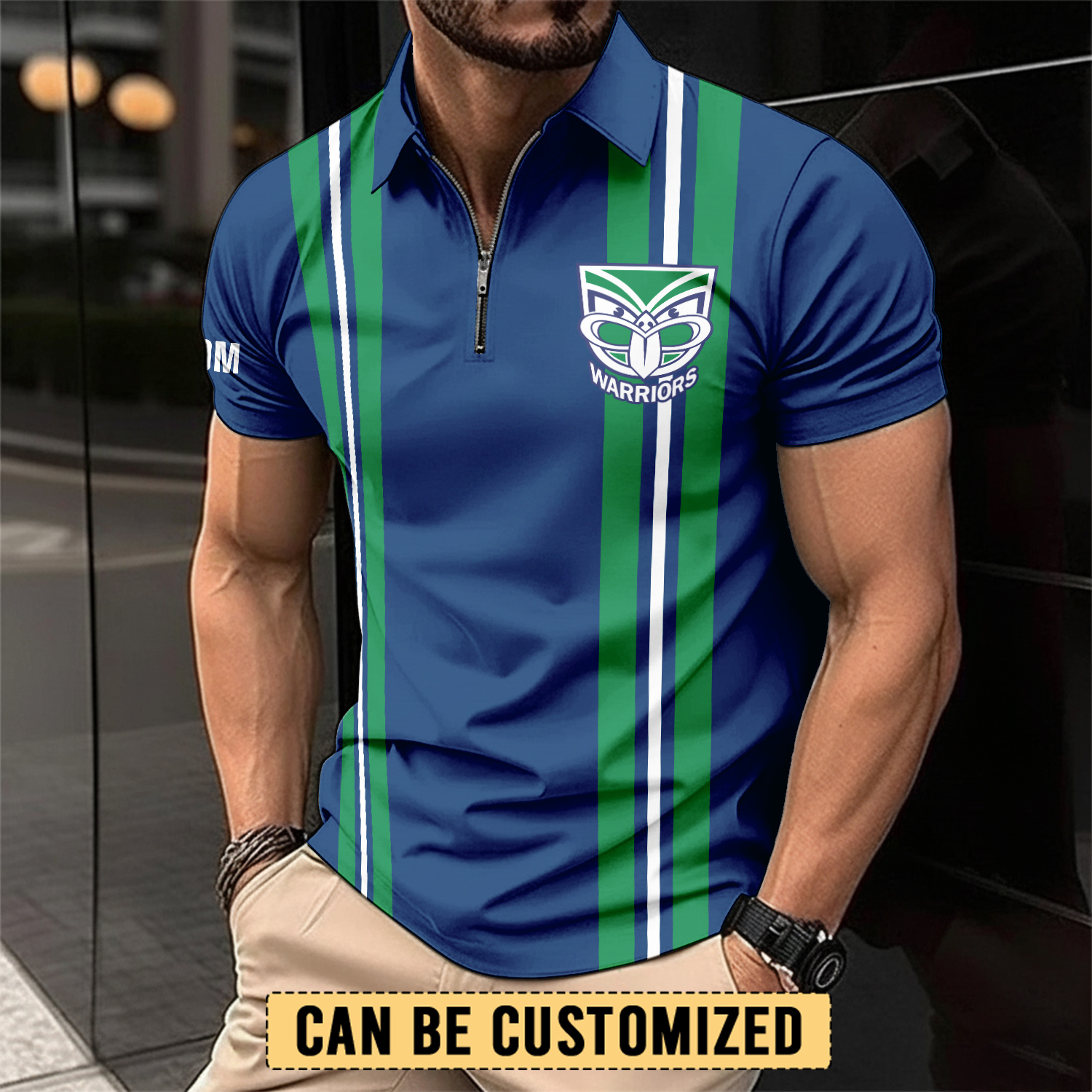 Auspiritmerch New Zealand Warriors Personalized Zip Polo Shirt Gift For Fans