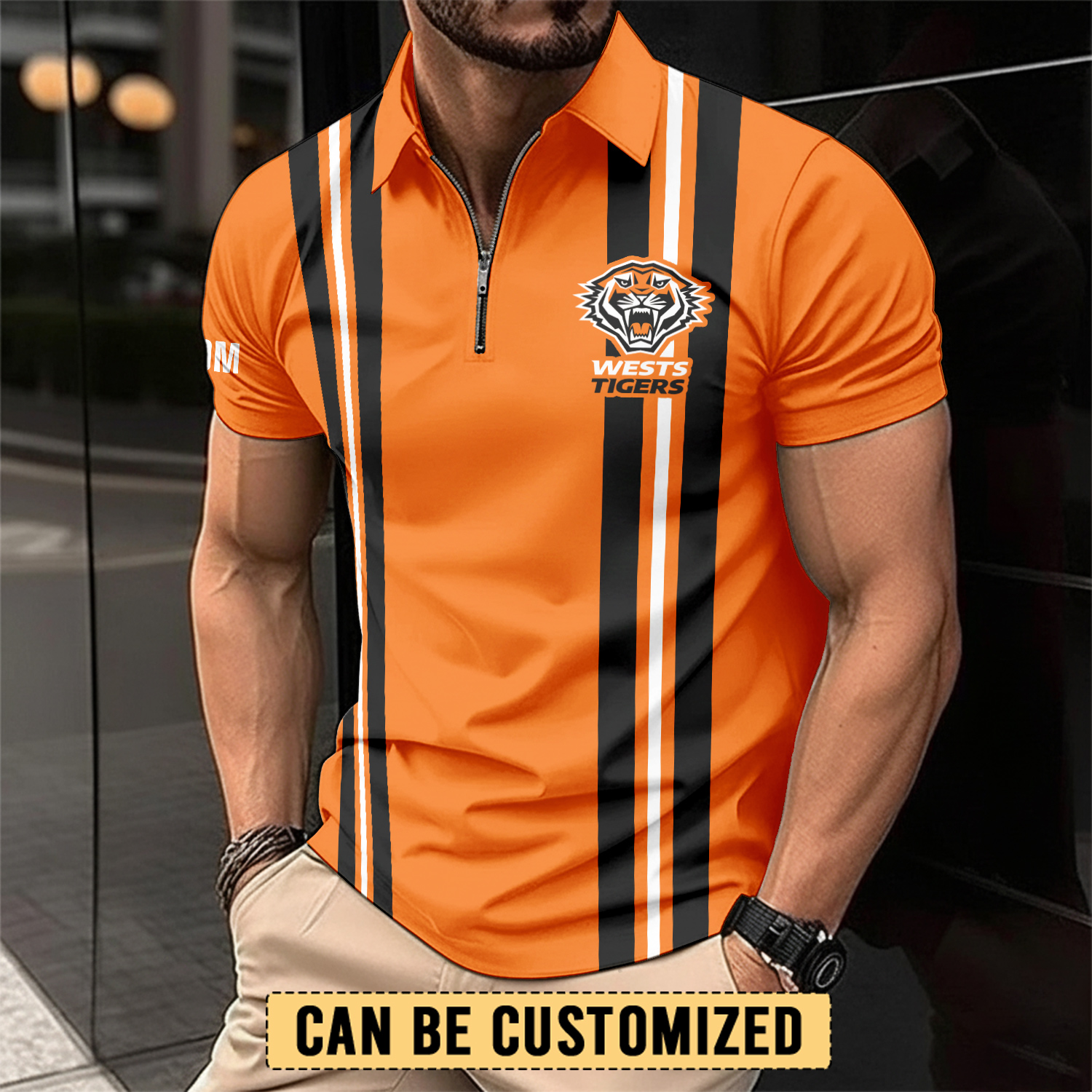 Auspiritmerch Wests Tigers Personalized Zip Polo Shirt Gift For Fans