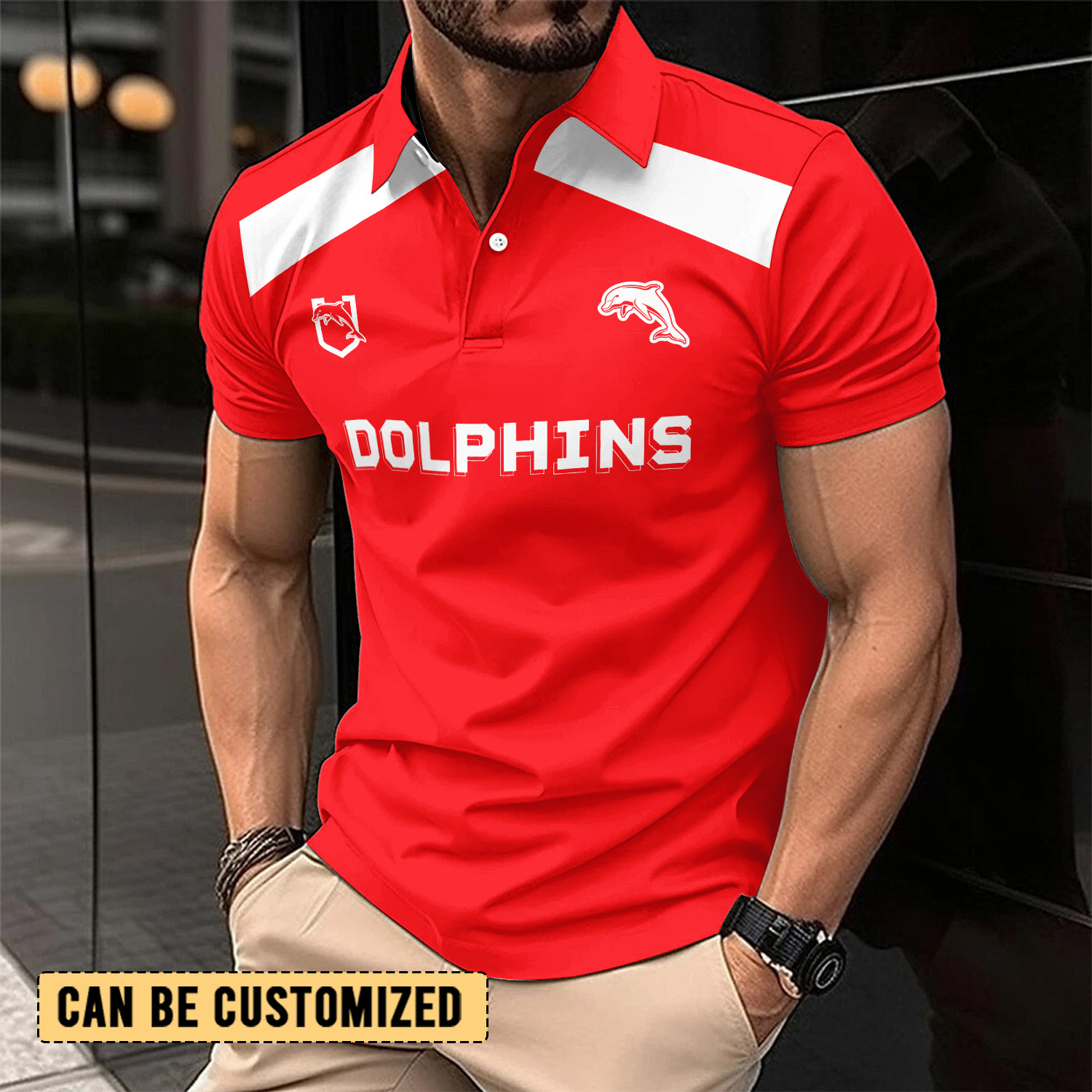 Auspiritmerch Dolphins Personalized Polo Shirt Gift For Fans