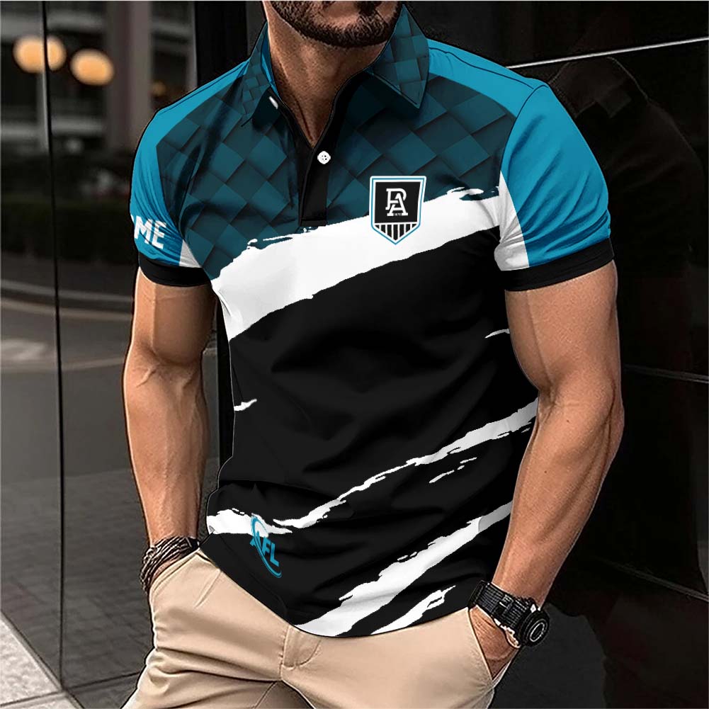Auspiritmerch Port Adelaide Personalized Polo Shirt Gift For Fans