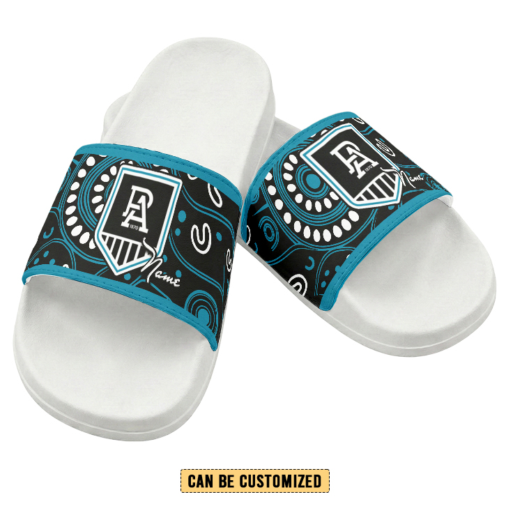 Auspiritmerch Port Adelaide Personalized Sports Slippers Gift For Fans