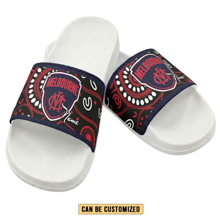 Auspiritmerch Melbourne Demons Personalized Sports Slippers Gift For Fans