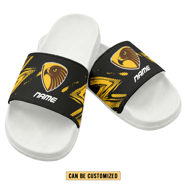 Auspiritmerch Hawthorn Hawks Personalized Sports Slippers Gift For Fans
