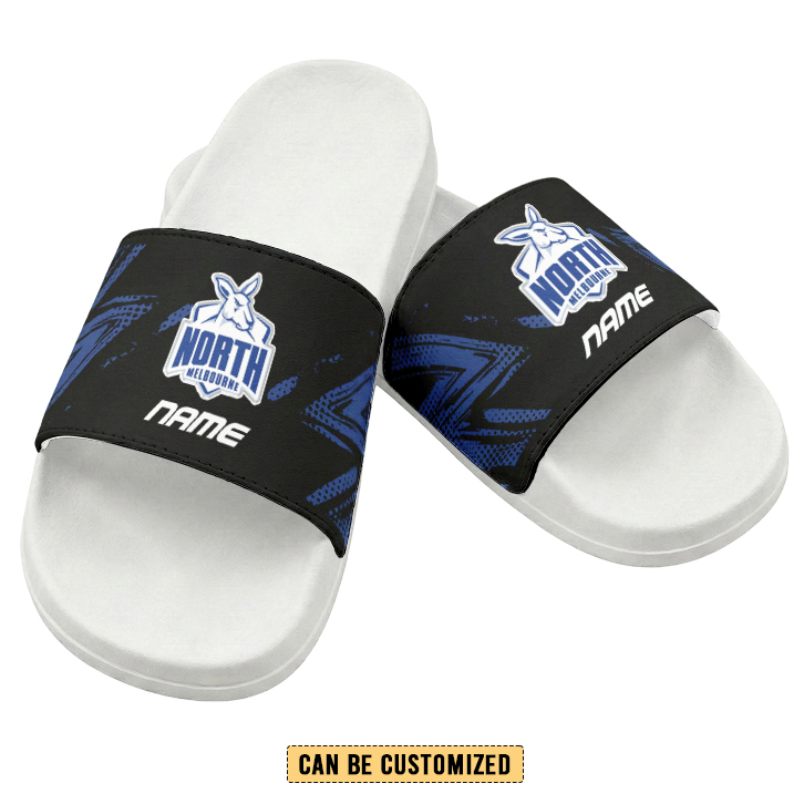 Auspiritmerch North Melbourne Personalized Sports Slippers Gift For Fans