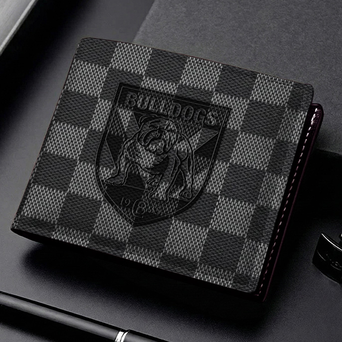 Auspiritmerch Canterbury-Bankstown Bulldogs Personalized Leather Wallet Gift For Fans