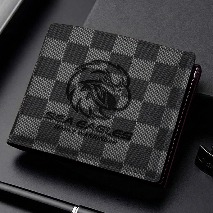 Auspiritmerch Manly Warringah Sea Eagles Personalized Leather Wallet Gift For Fans
