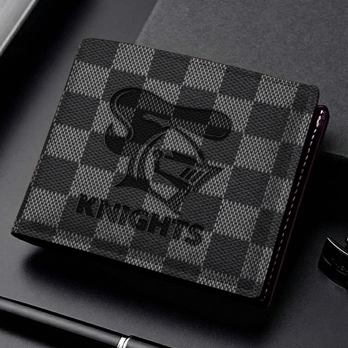 Auspiritmerch Newcastle Knights Personalized Leather Wallet Gift For Fans