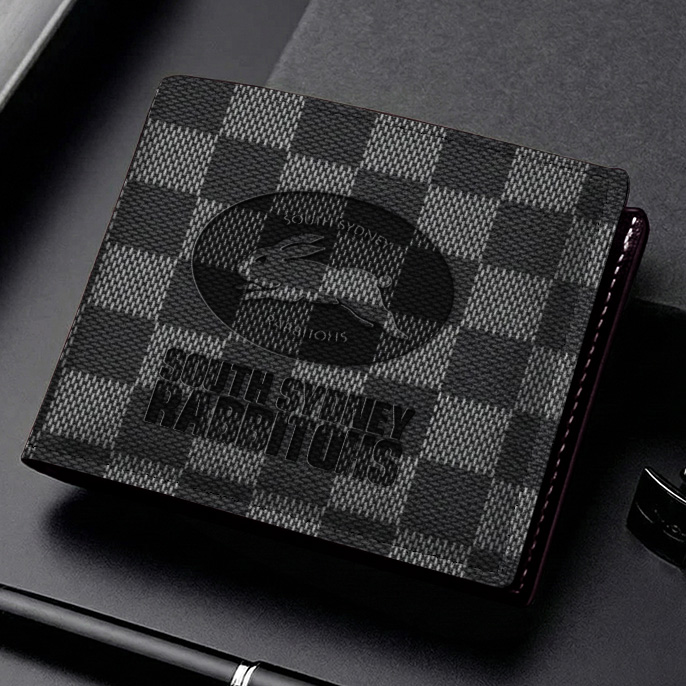 Auspiritmerch South Sydney Rabbitohs Personalized Leather Wallet Gift For Fans