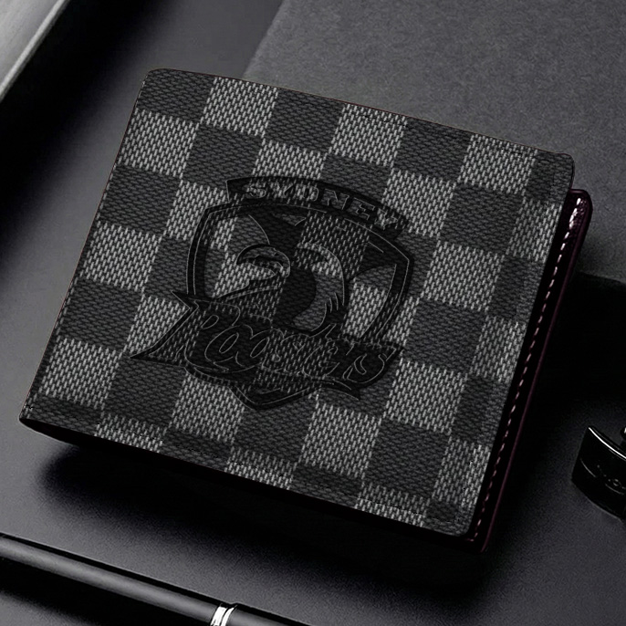 Auspiritmerch Sydney Roosters Personalized Leather Wallet Gift For Fans