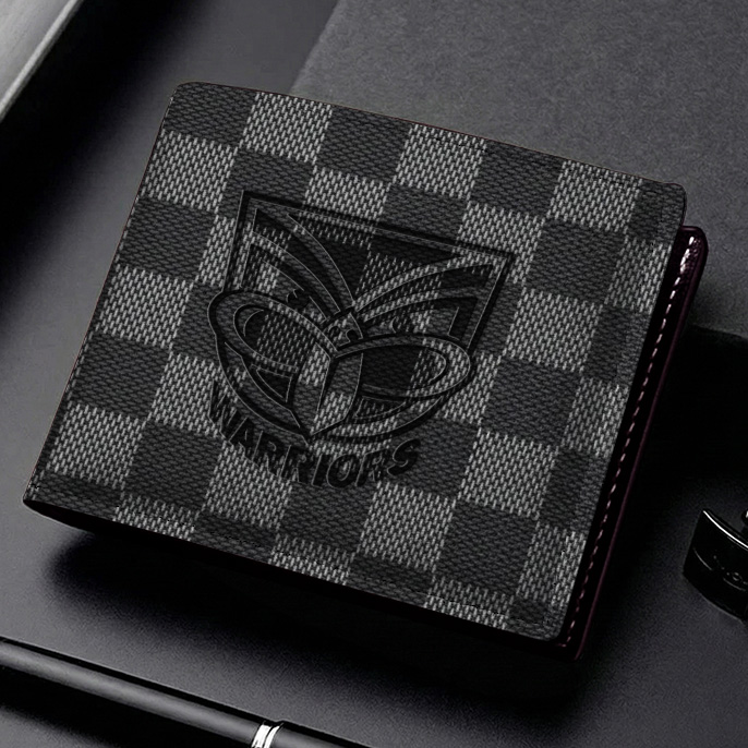Auspiritmerch New Zealand Warriors Personalized Leather Wallet Gift For Fans
