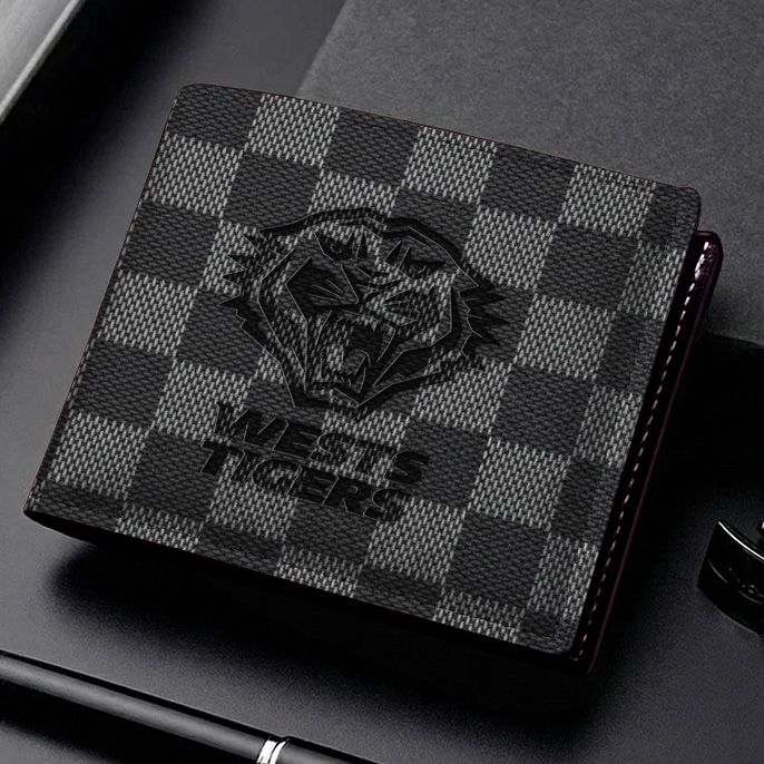 Auspiritmerch Wests Tigers Personalized Leather Wallet Gift For Fans
