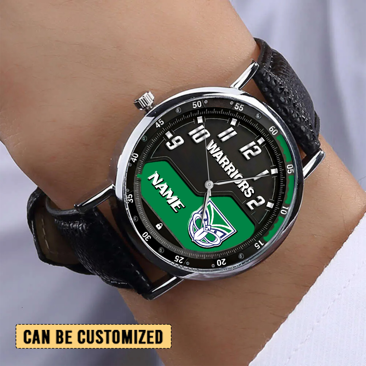 Auspiritmerch New Zealand Warriors Personalized Stitched Leather Watch Gift For Fans