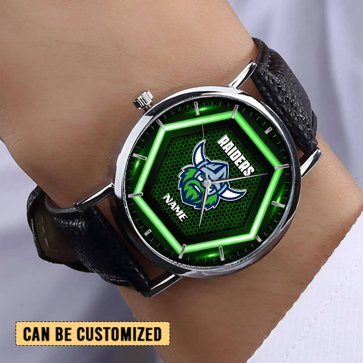 Auspiritmerch Canberra Raiders Personalized Stitched Leather Watch Gift For Fans