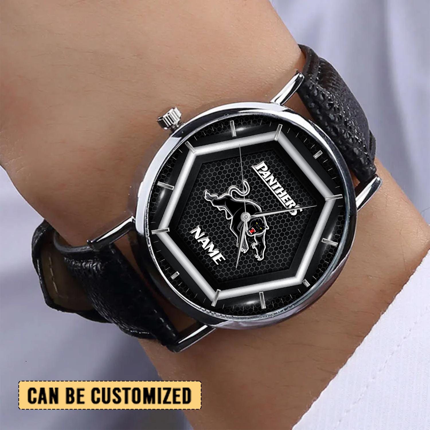 Auspiritmerch Penrith Panthers Personalized Stitched Leather Watch Gift For Fans