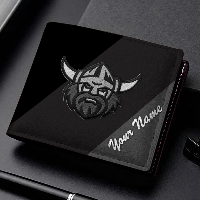 Auspiritmerch Canberra Raiders Personalized Leather Wallet Gift For Fans