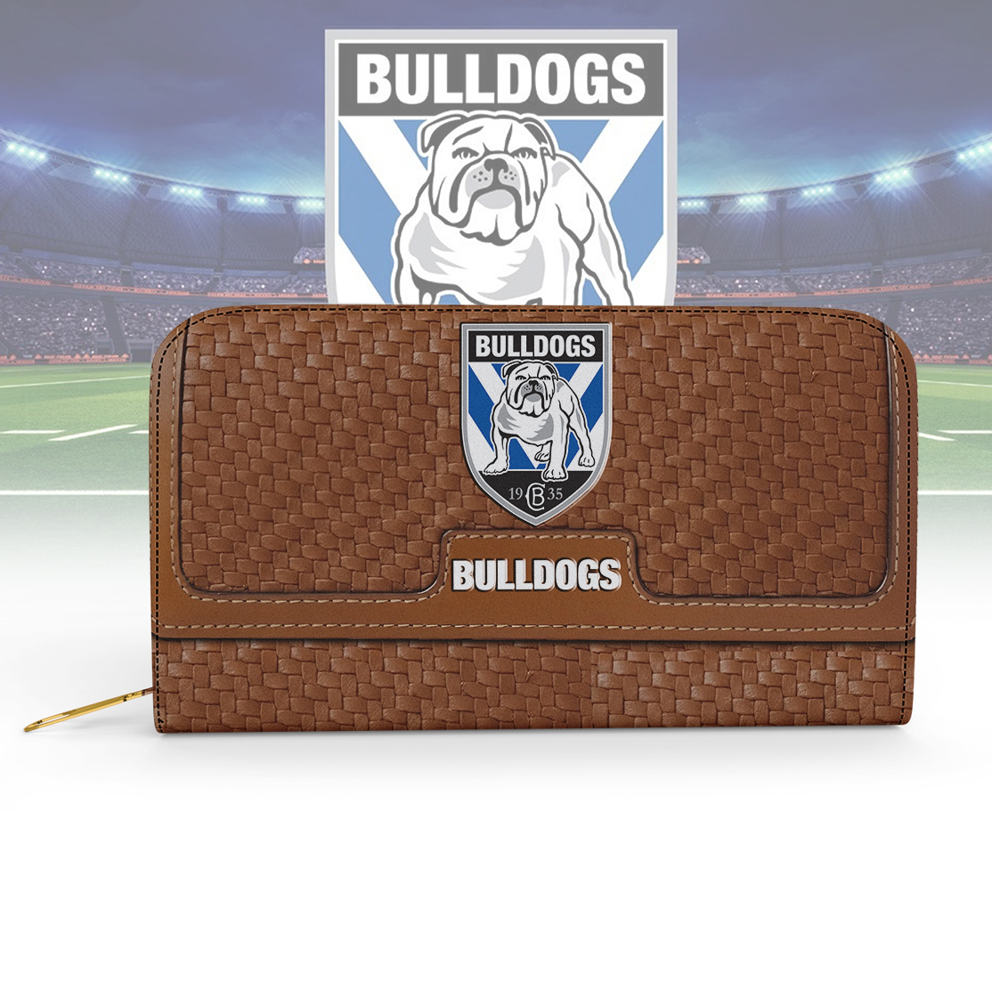 Auspiritmerch Canterbury-Bankstown Bulldogs Personalized Clutch Purse Gift For Fans
