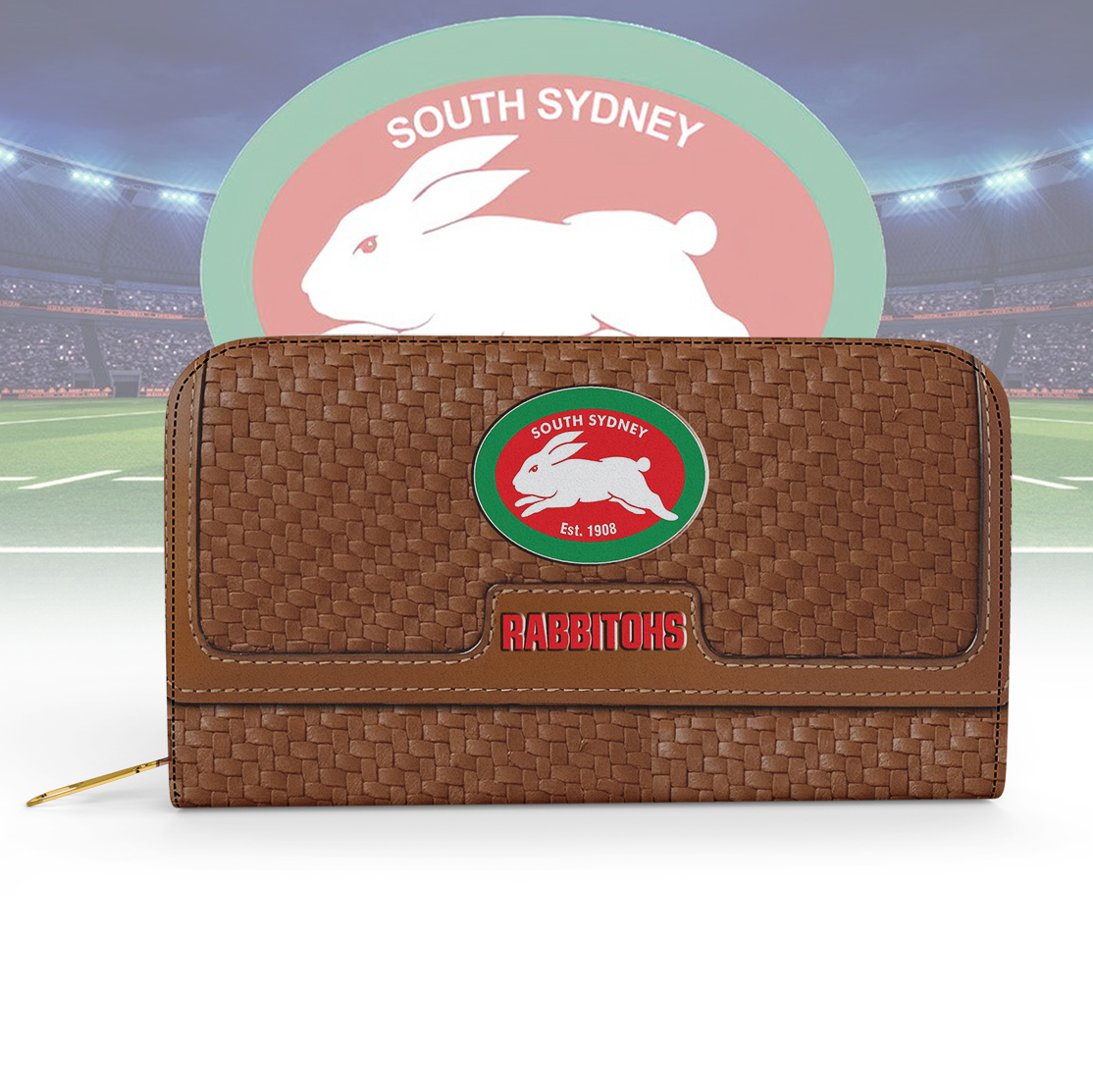 Auspiritmerch South Sydney Rabbitohs Personalized Clutch Purse Gift For Fans