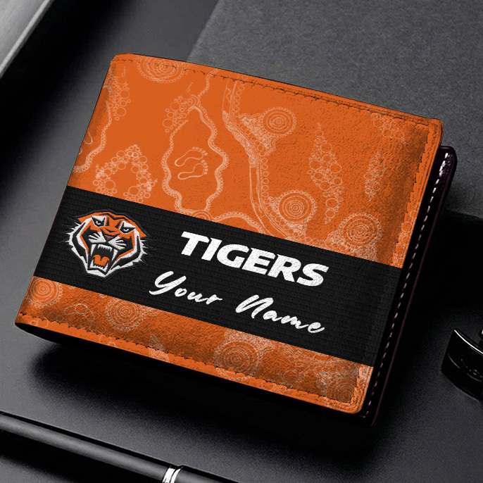 Auspiritmerch Wests Tigers Personalized Leather Wallet Gift For Fans