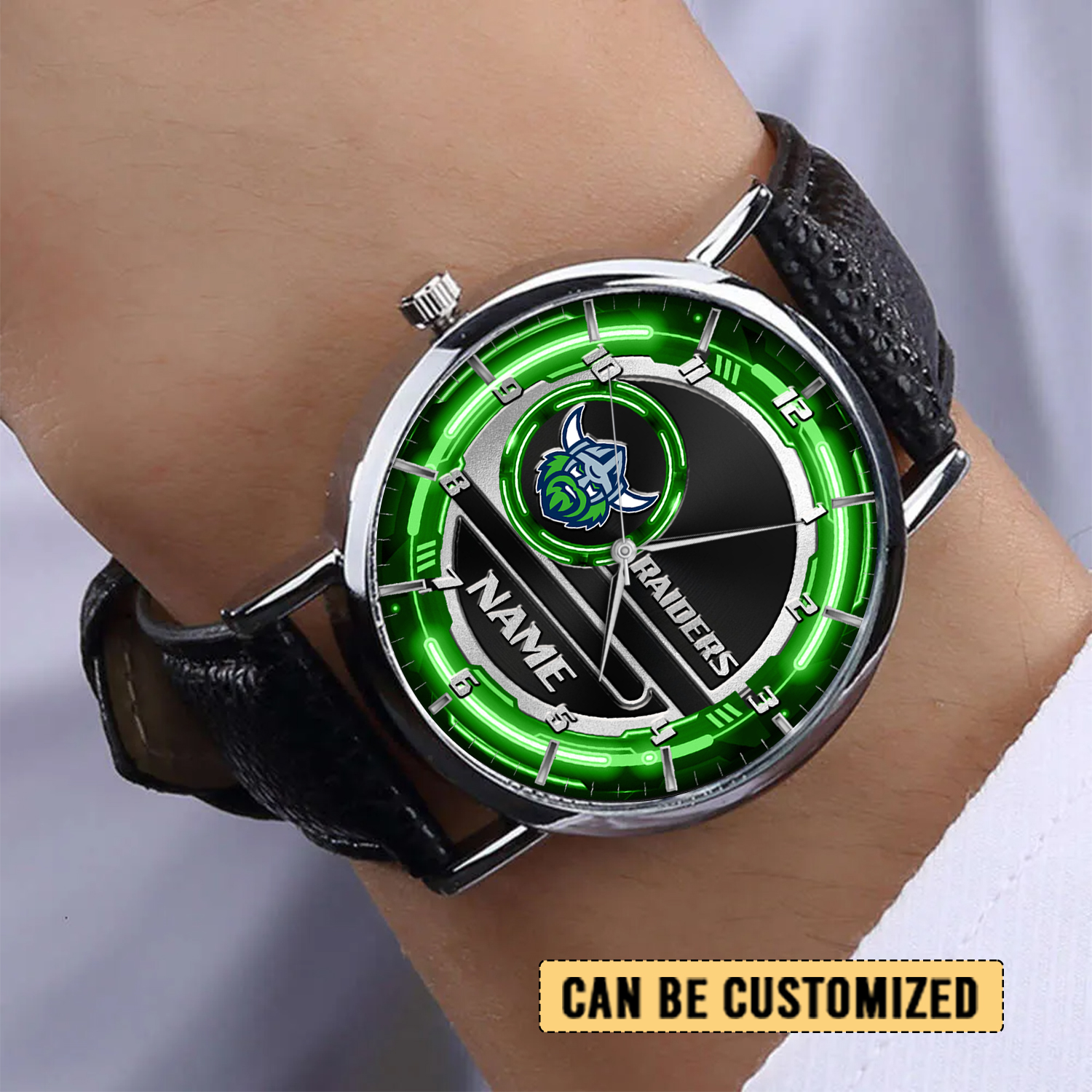 Auspiritmerch Canberra Raiders Personalized Stitched Leather Watch Gift For Fans