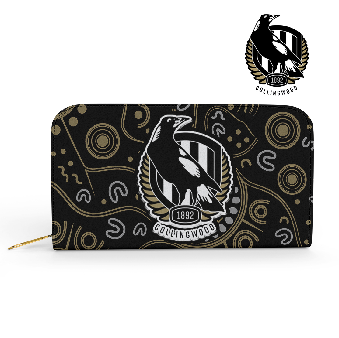 Auspiritmerch Collingwood Magpies Personalized Clutch Purse Gift For Fans