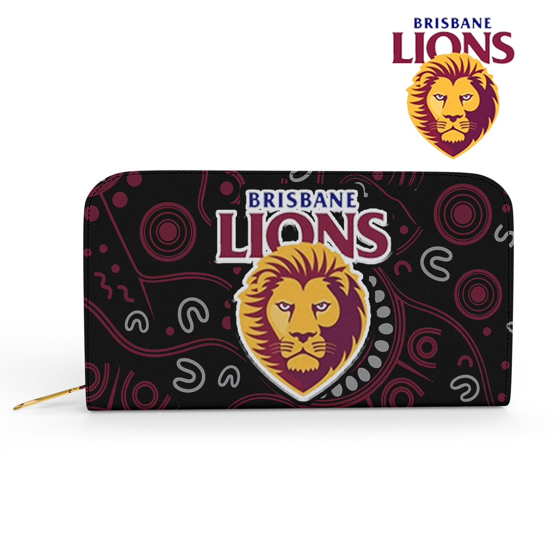 Auspiritmerch Brisbane Lions Personalized Clutch Purse Gift For Fans
