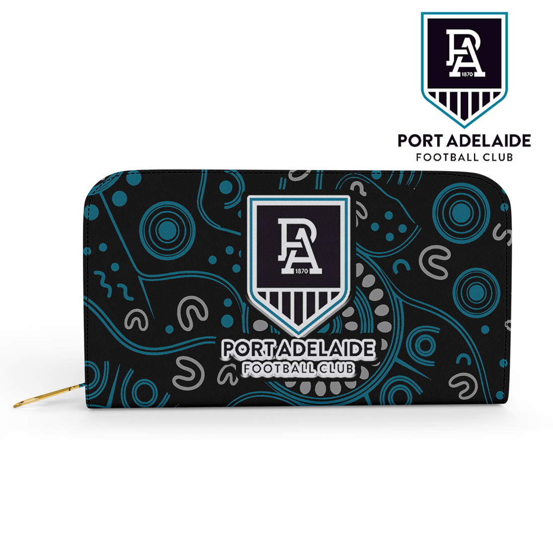 Auspiritmerch Port Adelaide Personalized Clutch Purse Gift For Fans