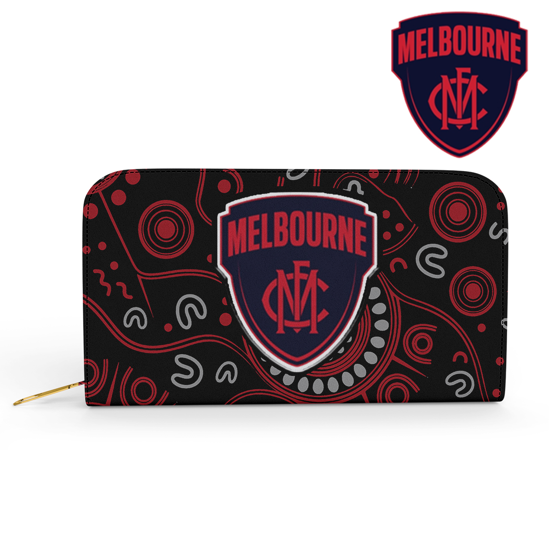 Auspiritmerch Melbourne Demons Personalized Clutch Purse Gift For Fans