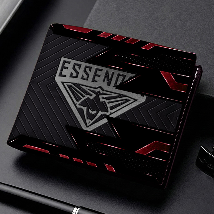 Auspiritmerch Essendon Personalized Leather Wallet Gift For Fans