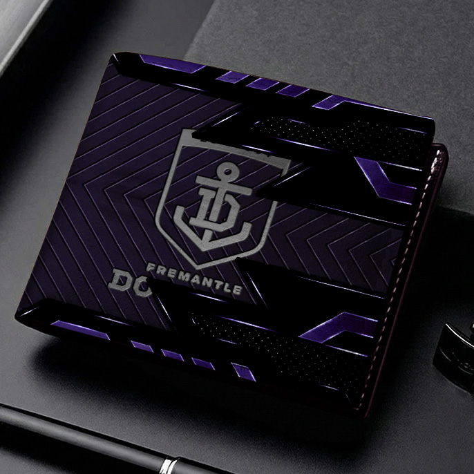 Auspiritmerch Fremantle Dockers Personalized Leather Wallet Gift For Fans