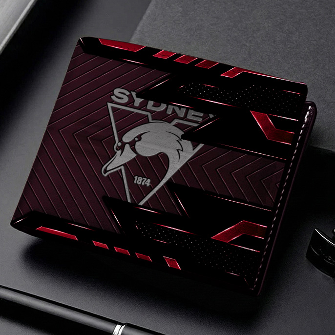 Auspiritmerch Sydney Swans Personalized Leather Wallet Gift For Fans