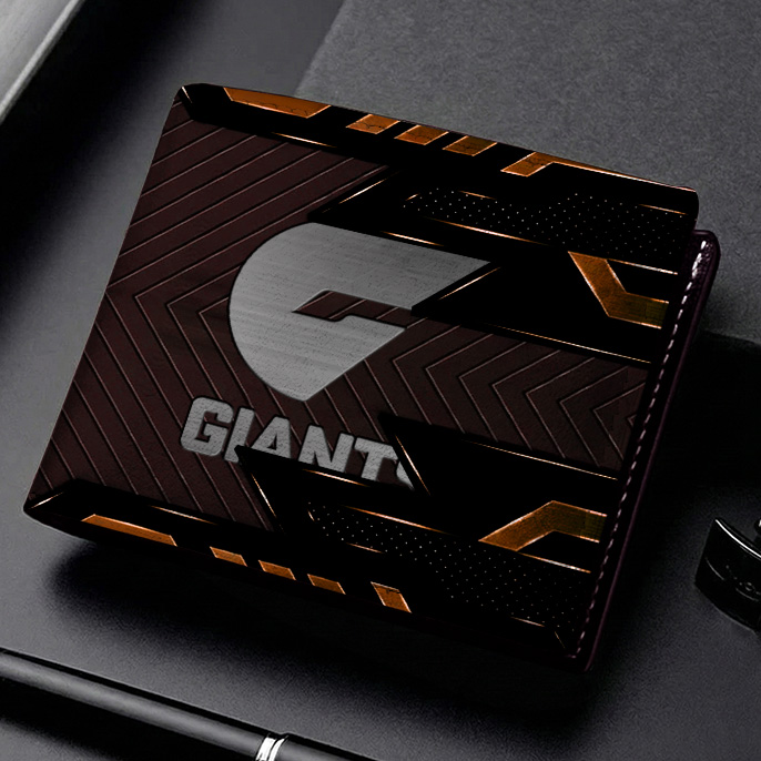 Auspiritmerch GWS Giants Personalized Leather Wallet Gift For Fans