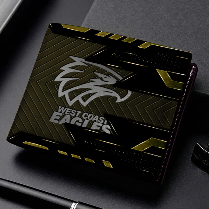 Auspiritmerch West Coast Eagles Personalized Leather Wallet Gift For Fans