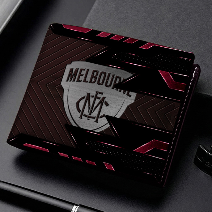 Auspiritmerch Melbourne Demons Personalized Leather Wallet Gift For Fans