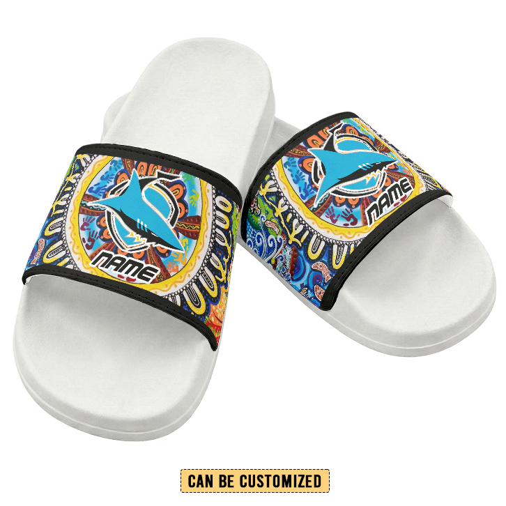 Auspiritmerch Cronulla-Sutherland Sharks Personalized Sports Slippers Gift For Fans