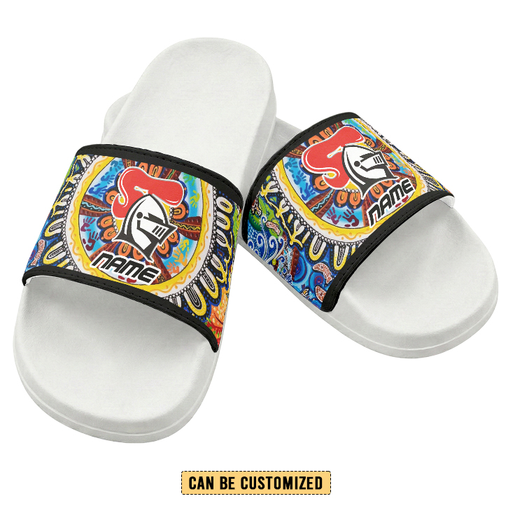 Auspiritmerch Newcastle Knights Personalized Sports Slippers Gift For Fans