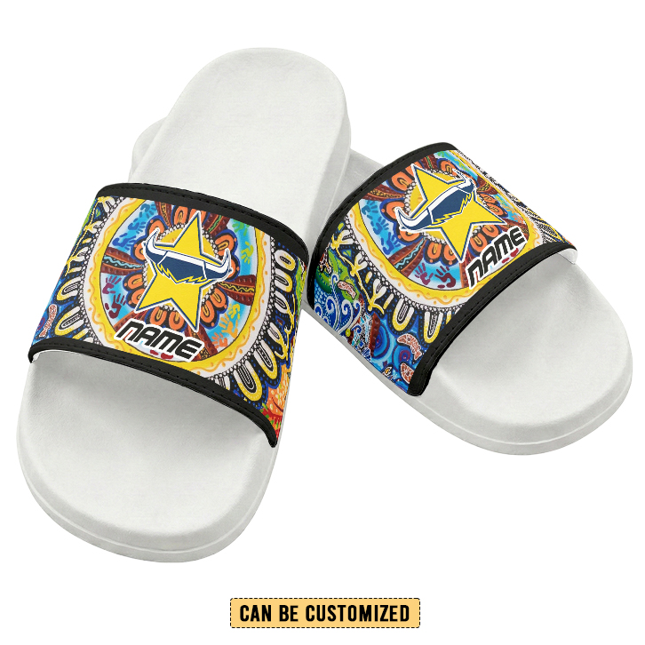 Auspiritmerch North Queensland Cowboys Personalized Sports Slippers Gift For Fans