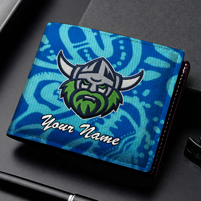 Auspiritmerch Canberra Raiders Personalized Leather Wallet Gift For Fans