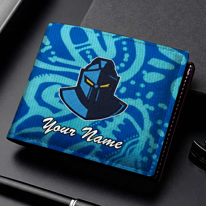 Auspiritmerch Gold Coast Titans Personalized Leather Wallet Gift For Fans