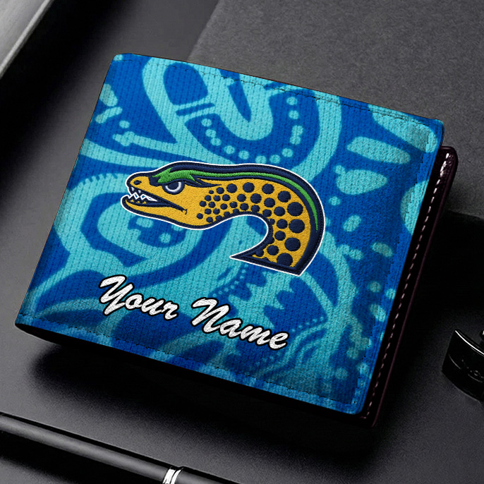 Auspiritmerch Parramatta Eels Personalized Leather Wallet Gift For Fans