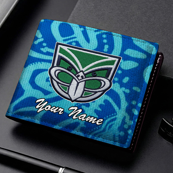 Auspiritmerch New Zealand Warriors Personalized Leather Wallet Gift For Fans