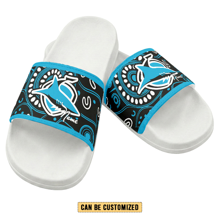 Auspiritmerch Cronulla-Sutherland Sharks Personalized Sports Slippers Gift For Fans