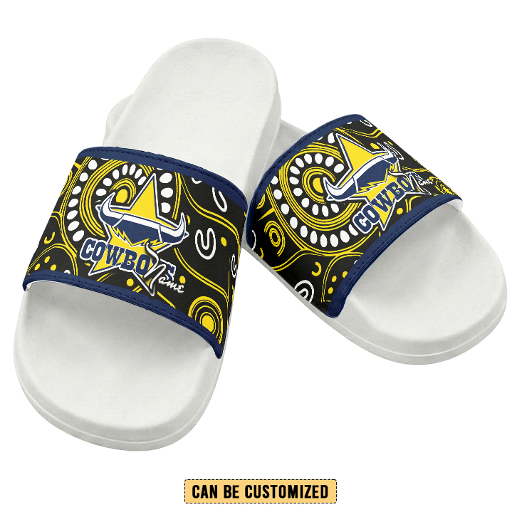 Auspiritmerch North Queensland Cowboys Personalized Sports Slippers Gift For Fans